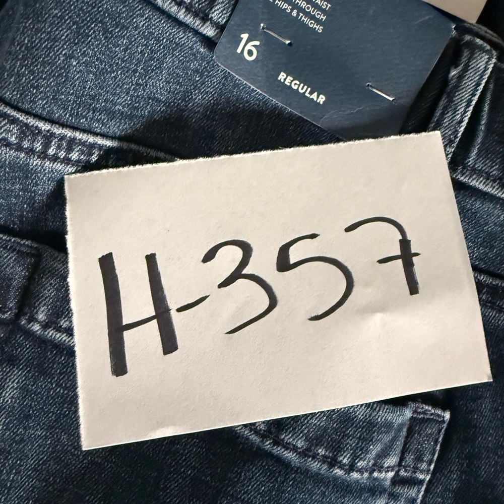 J Jill Women's Jeans Blue Denim Fit Slim Ankle Zip Button Stretch Size 16 - Picture 10 of 10